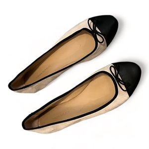 🧹 BANANA REPUBLIC sz10 Cream & Black Ballet Flats